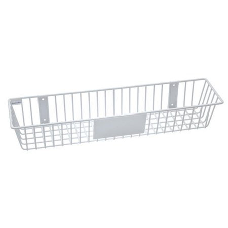 VASER DESIGNS 24 x 6 x 4 in. Wire Basket - White VA2588087